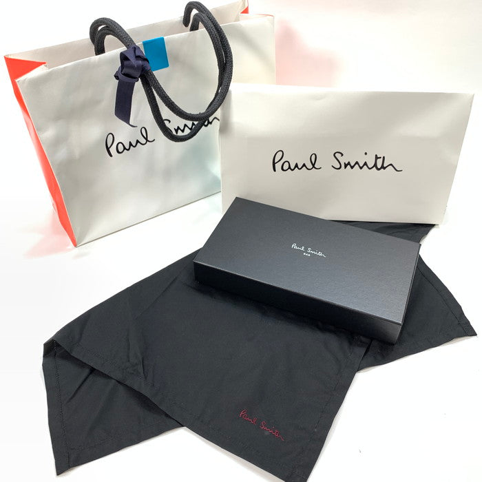 【中古美品】【メンズ】 Paul Smith ポール・スミス ミニ ノッティンガムコンテンポラリー 長財布 ブランド 財布 ウォレット 200-231016-200-231016-gm-4-fuz-fuz カラー：ブラック 黒 万代Net店