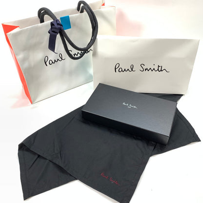 【中古美品】【メンズ】 Paul Smith ポール・スミス ミニ ノッティンガムコンテンポラリー 長財布 ブランド 財布 ウォレット 200-231016-200-231016-gm-4-fuz-fuz カラー：ブラック 黒 万代Net店