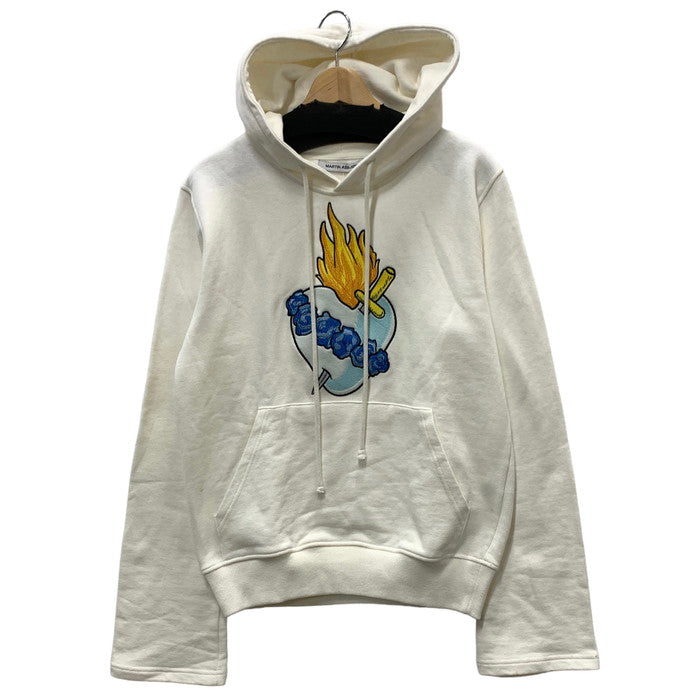 【中古品】【メンズ】 MARTIN ASBJORN パーカー フーディー トップス ブランド 古着 141-240203-gm-35-fuz サイズ：M カラー：ホワイト 万代Net店