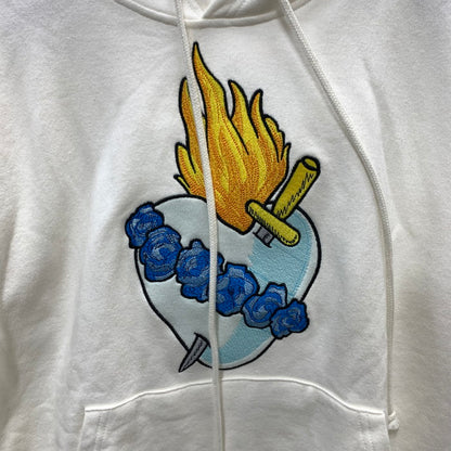 【中古品】【メンズ】 MARTIN ASBJORN パーカー フーディー トップス ブランド 古着 141-240203-gm-35-fuz サイズ：M カラー：ホワイト 万代Net店