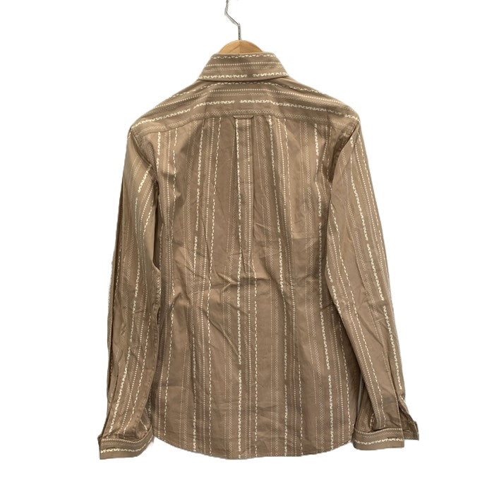 【中古品】【メンズ】 kolor カラー 長袖ストライプシャツ トップス ブランド 古着 140-231029-fuz サイズ：2 カラー：ベージュ 万代Net店