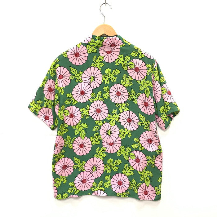 【中古品】【メンズ】 GUCCI グッチ 649832 KEN SCOTT FLORAL BOWLING SHIRT フローラルボーリングシャツ 半袖シャツ トップス ブランド 古着 141-231123-gm-33-fuz サイズ：44 カラー：グリーン ピンク 花柄 万代Net店