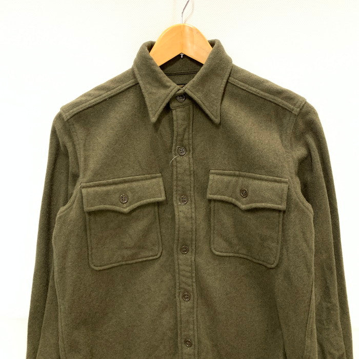 【中古品】【メンズ】 Buzz Rickson's バズリクソンズ BR27347 BUAERO US NAVY SHIRTS FLIGHT WOOLEN ネイビーシャツ 長袖シャツ トップス ブランド 古着 145-231230-gm-25-fuz サイズ：13 カラー：オリーブ 万代Net店