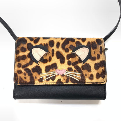 【中古品】【レディース】 Kate Spade ケイトスペード ショルダーバッグ ブランド バッグ カバン 180-240108-gm-31-fuz カラー：ブラック レオパード 万代Net店