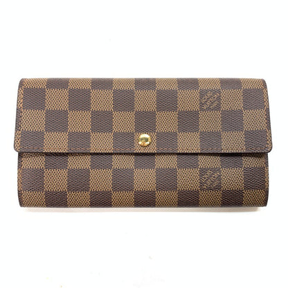 【中古美品】【メンズ/レディース】 LOUIS VUITTON ルイ・ヴィトン N61734 ポルトフォイユ・サラ 長財布 ブランド 179-240115-gm-14-fuz カラー：ブラウン ダミエ 万代Net店