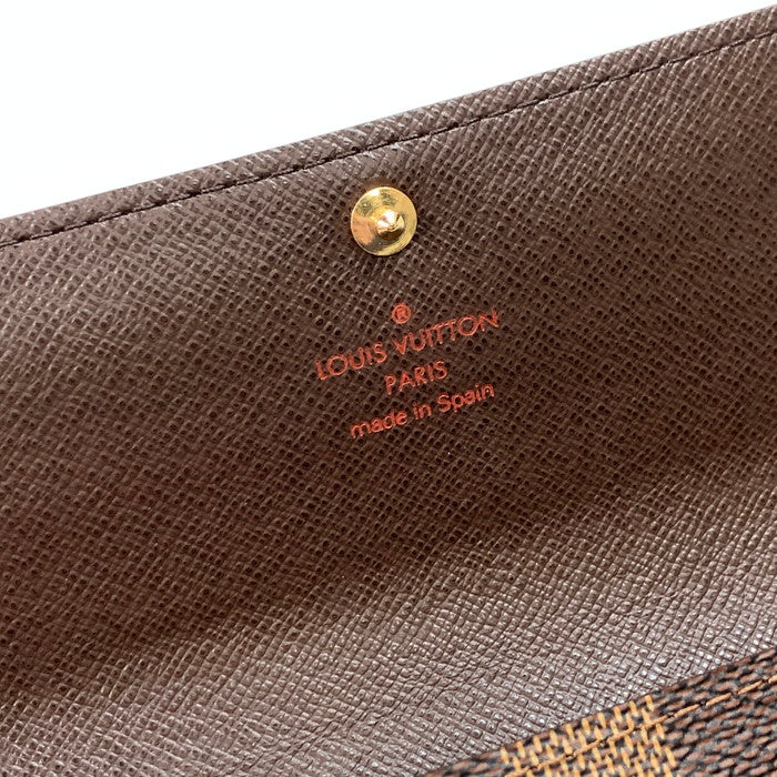 【中古美品】【メンズ/レディース】 LOUIS VUITTON ルイ・ヴィトン N61734 ポルトフォイユ・サラ 長財布 ブランド 179-240115-gm-14-fuz カラー：ブラウン ダミエ 万代Net店