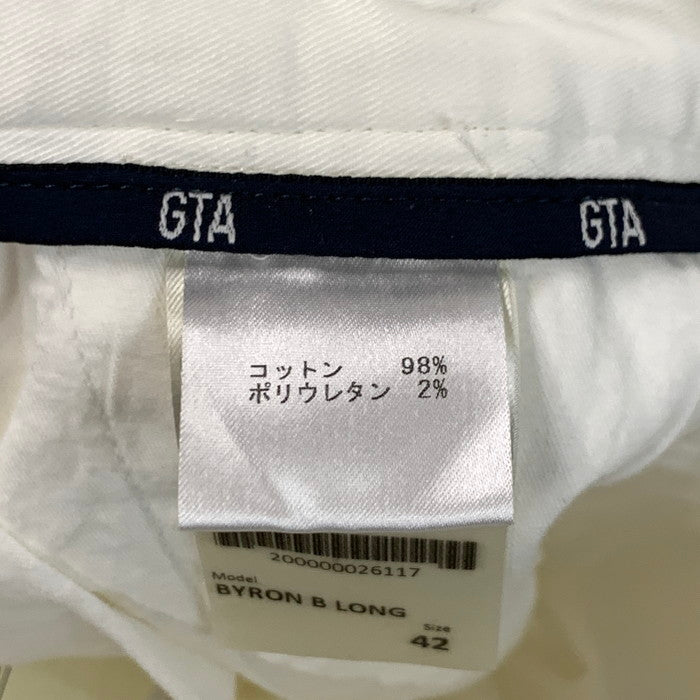 【中古美品】【メンズ】 GTA タックパンツ ボトムス ブランド 古着 152-240212-gm-12-fuz サイズ：42 カラー：ホワイト 万代Net店