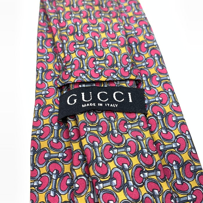 【中古品】【メンズ】 GUCCI グッチ ネクタイ シルク ブランド 183-241014-gm-12-fuz カラー：ピンク 万代Net店