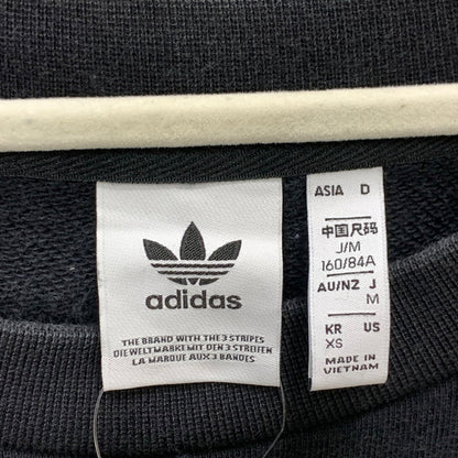 【中古品】【メンズ】 adidas アディダス ビッグトレフォイユ スウェット トップス アウター ブランド 古着 148-240128-gm-15-fuz サイズ：M カラー：ブラック 万代Net店