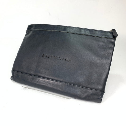 【中古品】【メンズ】 BALENCIAGA バレンシアガ 373834 ネイビー クリップ バッグ 180-240120-ak-12-fuz カラー：ブラック 万代Net店