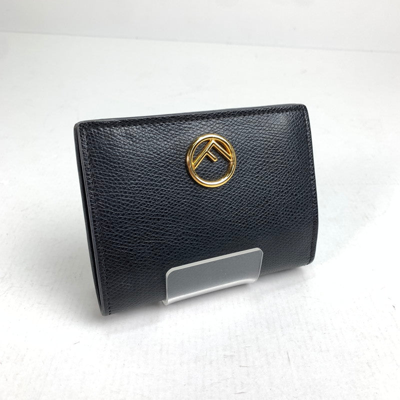 【中古品】【メンズ/レディース】 FENDI フェンディ 8M0387-A18B コンパクト ウォレット 2つ折り 財布 181-240121-ak-3-fuz カラー：ブラック 万代Net店