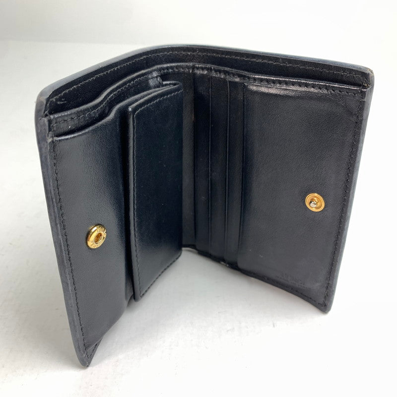 【中古品】【メンズ/レディース】 FENDI フェンディ 8M0387-A18B コンパクト ウォレット 2つ折り 財布 181-240121-ak-3-fuz カラー：ブラック 万代Net店