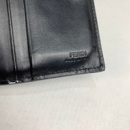 【中古品】【メンズ/レディース】 FENDI フェンディ 8M0387-A18B コンパクト ウォレット 2つ折り 財布 181-240121-ak-3-fuz カラー：ブラック 万代Net店