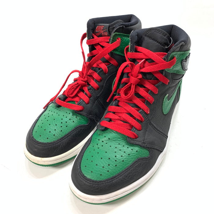 【中古品】【メンズ】 NIKE ナイキ 555088-030 AIR JORDAN 1 RETRO HIGH OG ""BLACK/PINE GREEN"" エアジョーダン1 レトロ ハイ OG ""ブラック/パイングリーン"" シューズ 靴 スニーカー 160-240309-gm-17-fuz サイズ：27.5cm 万代Net店