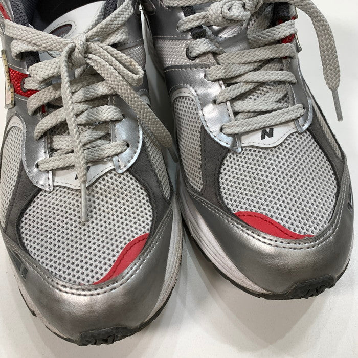 【中古品】【メンズ】 NEW BALANCE ニューバランス M2002RLB シューズ 靴 スニーカー 162-250105-gm-30-fuz サイズ：28.5cm カラー：シルバー レッド 万代Net店