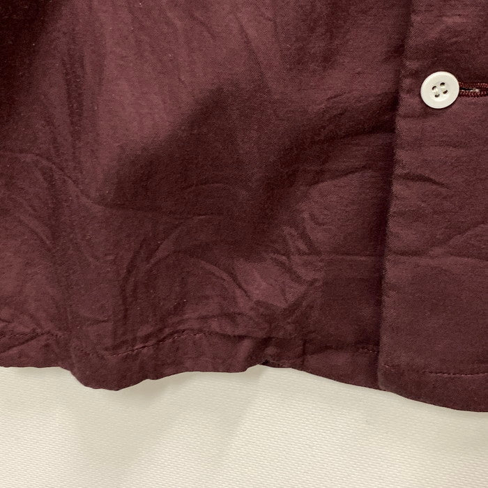 【中古品】【メンズ】 BRIENS オープンカラーシャツ 長袖シャツ トップス ブランド 古着 145-250106-gm-20-fuz サイズ：S カラー：ワインレッド 万代Net店