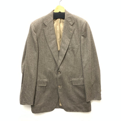 【中古品】【メンズ】 Brooks Brothers ブルックスブラザーズ ヘリンボーンテーラードジャケット アウター ブランド 古着 146-240302-gm-24-fuz サイズ：不明 カラー：ブラウン 万代Net店