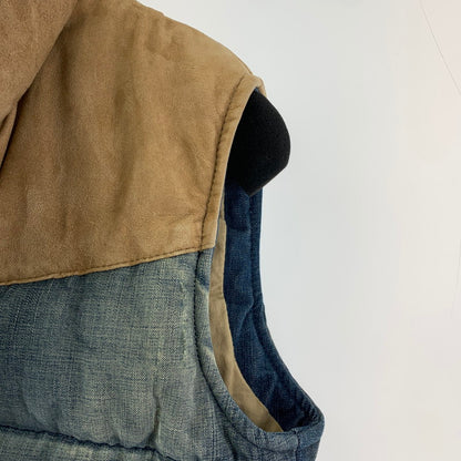 【現状渡し品】【メンズ】 ISAMUKATAYAMA BACKLASH イサムカタヤマバックラッシュ 1393-01 13AW ユーズド加工デニムベスト 140-240303-st-13-fuz サイズ：M カラー：ブルー 万代Net店