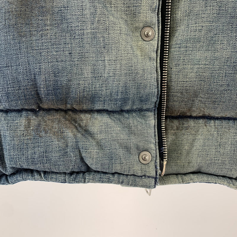 【現状渡し品】【メンズ】 ISAMUKATAYAMA BACKLASH イサムカタヤマバックラッシュ 1393-01 13AW ユーズド加工デニムベスト 140-240303-st-13-fuz サイズ：M カラー：ブルー 万代Net店