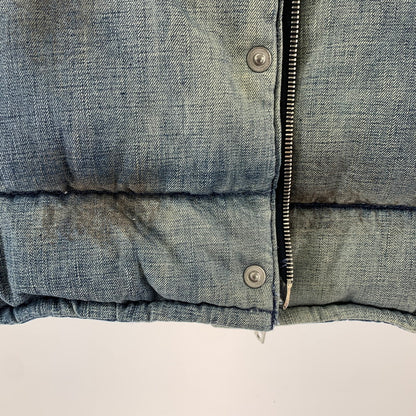 【現状渡し品】【メンズ】 ISAMUKATAYAMA BACKLASH イサムカタヤマバックラッシュ 1393-01 13AW ユーズド加工デニムベスト 140-240303-st-13-fuz サイズ：M カラー：ブルー 万代Net店