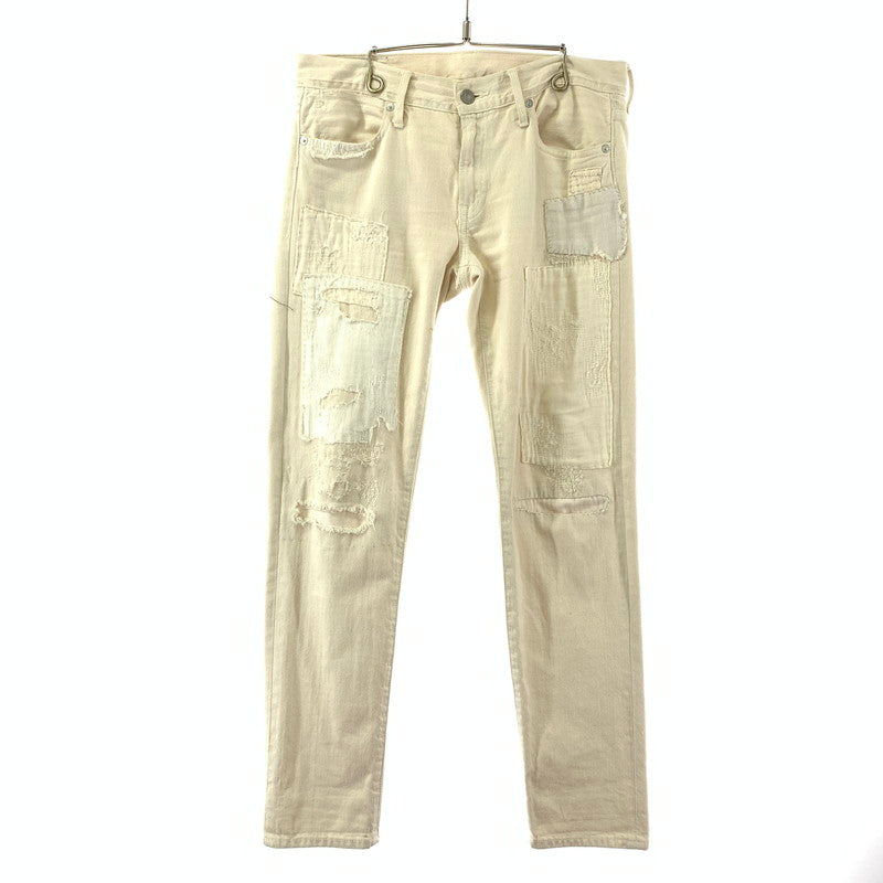 【中古品】【メンズ】 POLO RALPH LAUREN ポロ・ラルフローレン REMAKE PANTS リメイク パンツ 156-240306-ak-14-fuz サイズ：25 カラー：クリーム 万代Net店