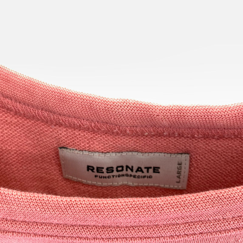 【中古品】【メンズ】 RESONATE GOODENOUGH リゾネイト グッドイナフ SWEATER 7分袖 ジップ パーカー フーディー 142-261020-vt-92-fuzh サイズ：L カラー：ピンク 万代Net店