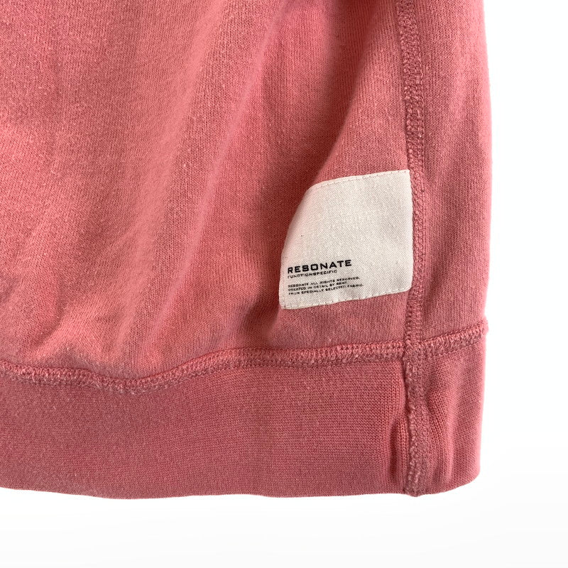 【中古品】【メンズ】 RESONATE GOODENOUGH リゾネイト グッドイナフ SWEATER 7分袖 ジップ パーカー フーディー 142-261020-vt-92-fuzh サイズ：L カラー：ピンク 万代Net店