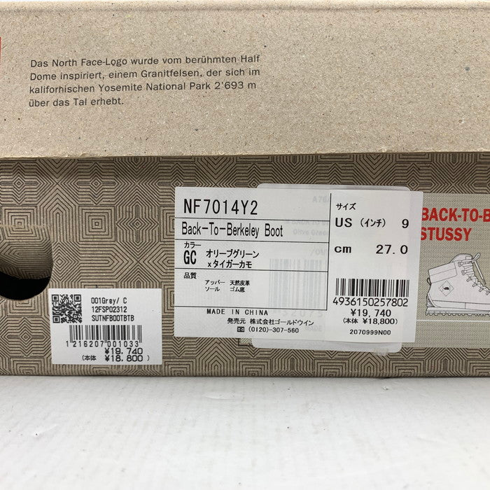 【中古品】【メンズ】 THE NORTH FACE×STUSSY×UNDEFEATED NF7014Y2 BACK TO BERKELEY シューズ 靴 スニーカー 164-240830-gm-10-fuz サイズ：27cm カラー：カーキ 万代Net店