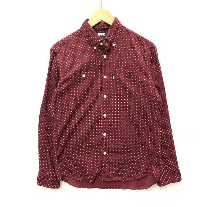 【中古品】【メンズ】 エフティーシー 長袖シャツ トップス ブランド 古着 142-240331-gm-5-fuz サイズ：S カラー：レッド ドット柄 万代Net店