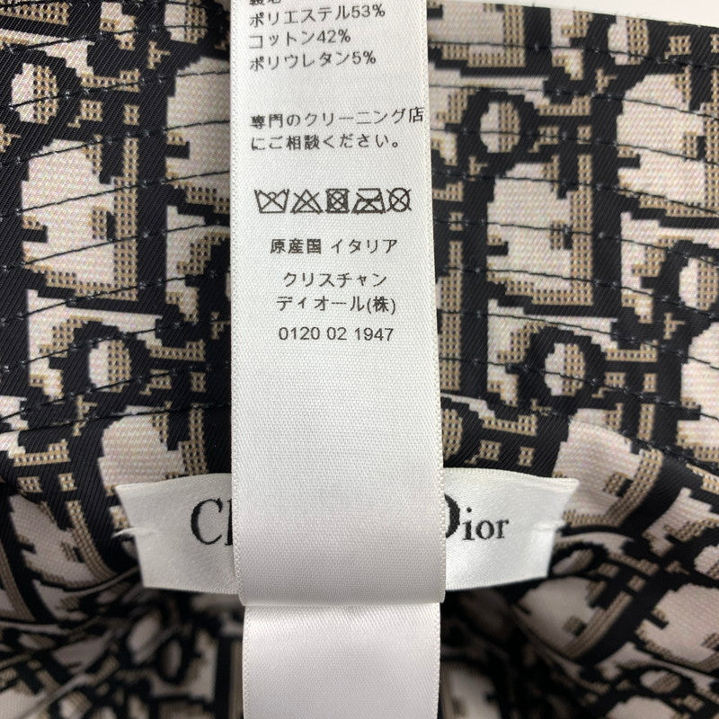 【中古品】【レディース】 Christian Dior クリスチャンディオール 95TDD923A130 リバーシブル バケット ハット 185-240403-st-6-fuz カラー：ブラック/オブリーグ総柄 万代Net店