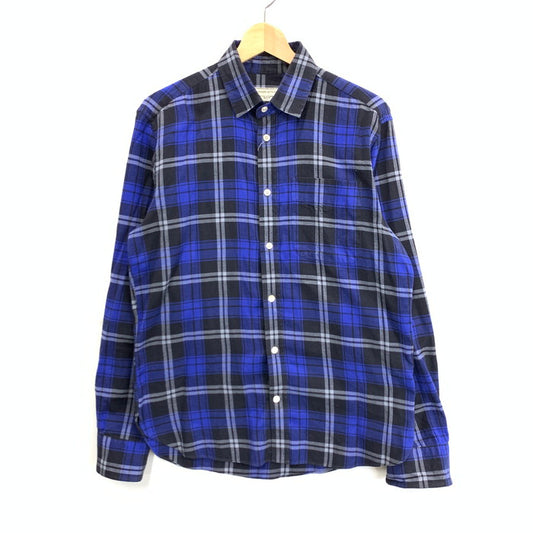 【中古品】【メンズ】 MAISON KITSUNE メゾンキツネ 長袖シャツ トップス ブランド 古着 140-240414-gm-6-fuz サイズ：39 カラー：ブルー チェック 万代Net店