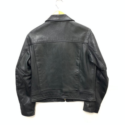 【中古品】【メンズ】 schott ショット SINGLE RIDERS JACKET シングルライダースジャケット 羊革 アウター ブランド 古着 レザージャケット 145-240413-gm-28-fuz サイズ：M カラー：ブラック 万代Net店