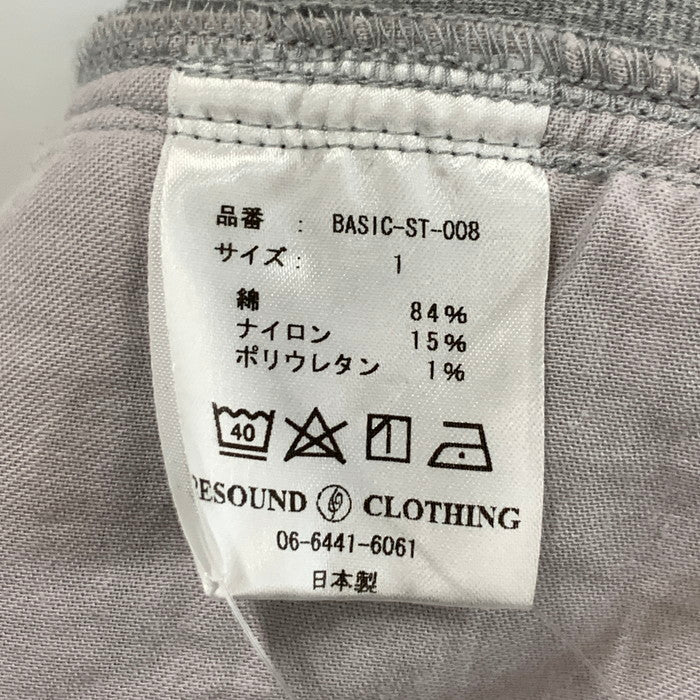 【中古品】【メンズ】 RESOUND CLOTHING BLIND LINE PANTS ラインパンツ ボトムス ブランド 古着 151-240420-gm-9-fuz サイズ：1 カラー：グレー 万代Net店