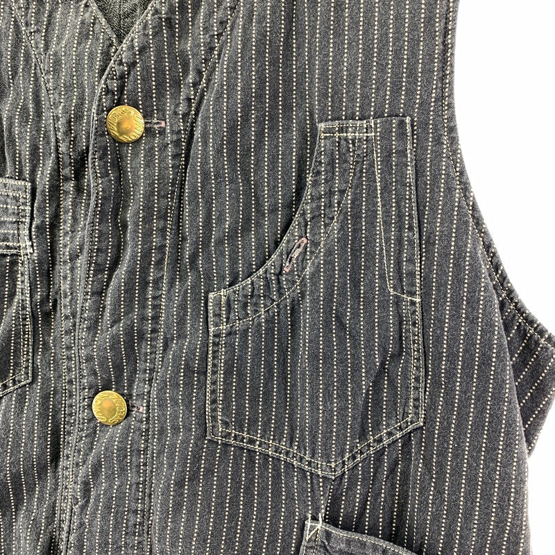 【中古品】【メンズ】  FREEWHEELERS フリーホイーラーズ WABASH STRIPE VEST ウォバッシュ ベスト 145-240415-ak-8-fuz サイズ：40 カラー：グレー 万代Net店