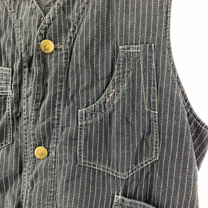 【中古品】【メンズ】  FREEWHEELERS フリーホイーラーズ WABASH STRIPE VEST ウォバッシュ ベスト 145-240415-ak-8-fuz サイズ：40 カラー：グレー 万代Net店