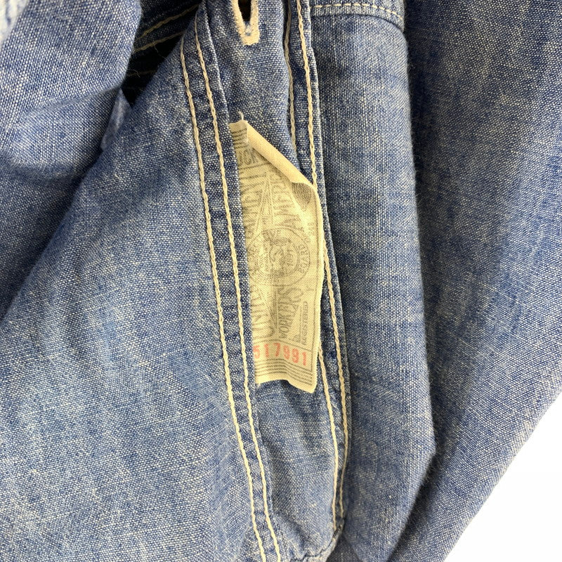 【中古品】【メンズ】  FREEWHEELERS フリーホイーラーズ CHAMBRAY SHIRTS シャンブレーシャツ 145-240415-ak-5-fuz サイズ：不明 カラー：ブルー 万代Net店