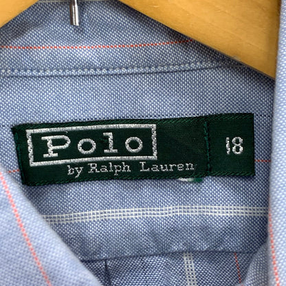 【中古品】【メンズ】 Polo by Ralph Lauren ポロバイラルフローレン 80s 長袖シャツ トップス ブランド 古着 145-240728-gm-25-fuz サイズ：18 カラー：チェック柄 万代Net店