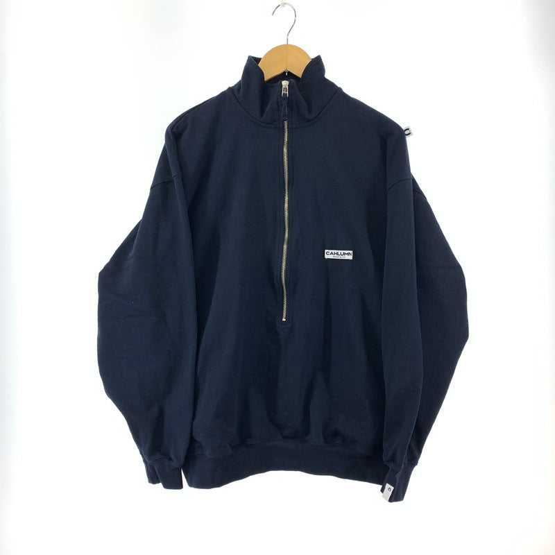 【中古品】【メンズ】  CAHLUMN カウラム PULLOVER ZIP SWEAT スウェット 140-240430-ak-5-fuz サイズ：M カラー：ネイビー 万代Net店