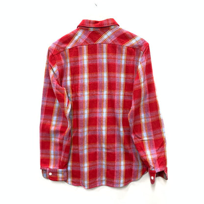 【中古品】【メンズ】 BRENTS HEAVY FLANNEL LS CHECK SHIRTS 長袖ネルシャツ トップス ブランド 古着 145-240602-gm-21-fuz サイズ：S カラー：レッド チェック 万代Net店