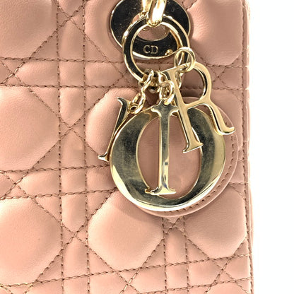 【中古品】【レディース】 Christian Dior クリスチャンディオール M05380 LADY DIOR SMALL レディディオール スモール ラムスキン ハンドバッグ ショルダーバッグ ブランド カバン 180-240506-gm-25-fuz カラー：ピンク 万代Net店