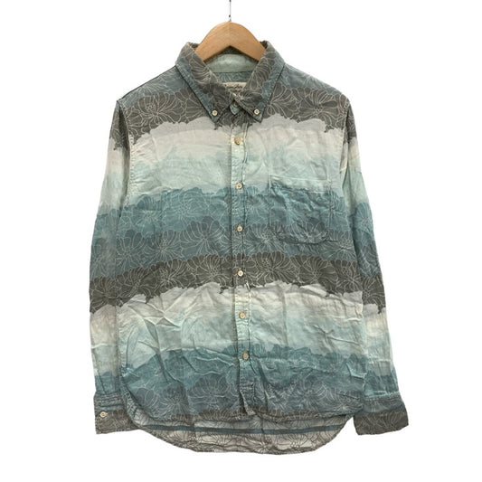 【中古品】【メンズ】 REMI RELIEF レミレリーフ 長袖シャツ トップス ブランド 古着 140-240601-gm-18-fuz サイズ：S カラー：ブルー フラワー 万代Net店