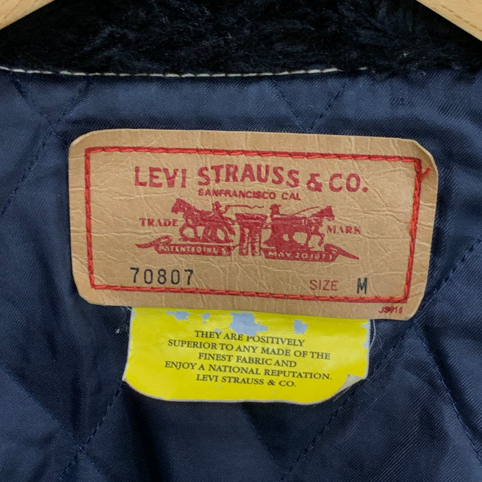 【中古品】【メンズ】 Levi's リーバイス 70807 襟ボア デニムジャケット アウター ブランド 古着 145-241005-gm-40-fuz サイズ：M カラー：インディゴ 万代Net店