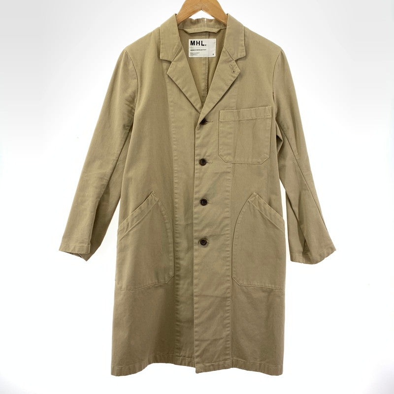 【中古品】【レディース】  MHL MARGARET HOWELL マーガレットハウエル コットンショップコート ロングコート ジャケット 169-250505-nm-04-fuz サイズ：2 カラー：ベージュ 万代Net店