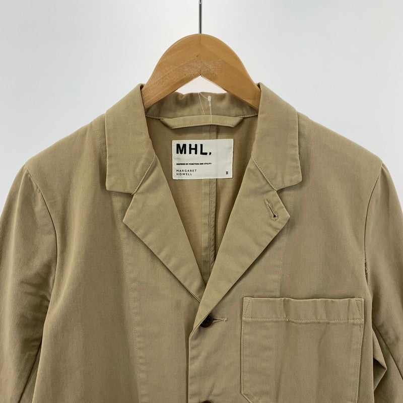 【中古品】【レディース】  MHL MARGARET HOWELL マーガレットハウエル コットンショップコート ロングコート ジャケット 169-250505-nm-04-fuz サイズ：2 カラー：ベージュ 万代Net店