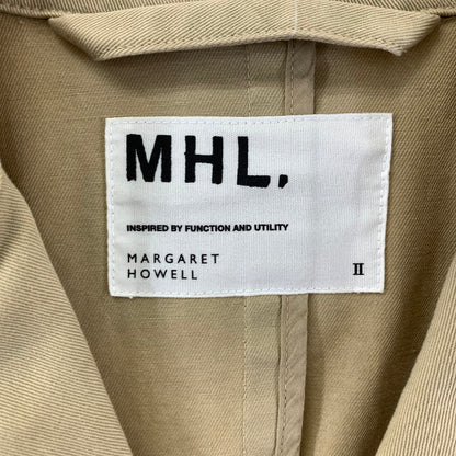 【中古品】【レディース】  MHL MARGARET HOWELL マーガレットハウエル コットンショップコート ロングコート ジャケット 169-250505-nm-04-fuz サイズ：2 カラー：ベージュ 万代Net店