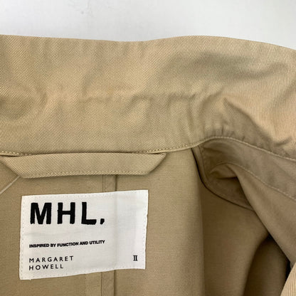 【中古品】【レディース】  MHL MARGARET HOWELL マーガレットハウエル コットンショップコート ロングコート ジャケット 169-250505-nm-04-fuz サイズ：2 カラー：ベージュ 万代Net店