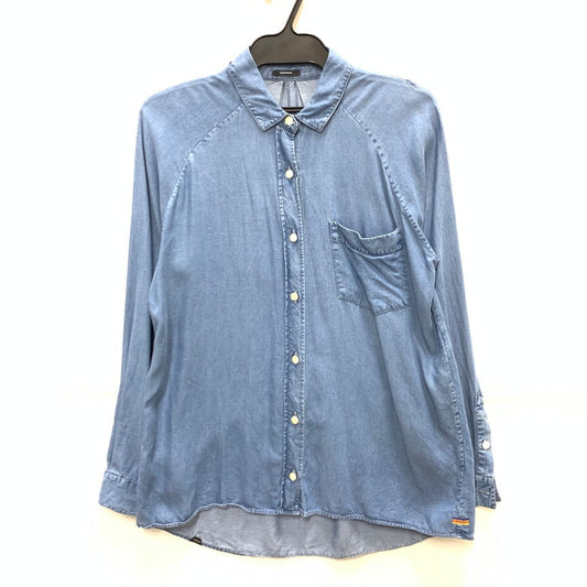 【中古品】【レディース】 DENHAM デンハム ENERGY SHIRT 長袖シャツ トップス ブランド 古着 170-241227-gm-22-fuz サイズ：F カラー：ブルー 万代Net店