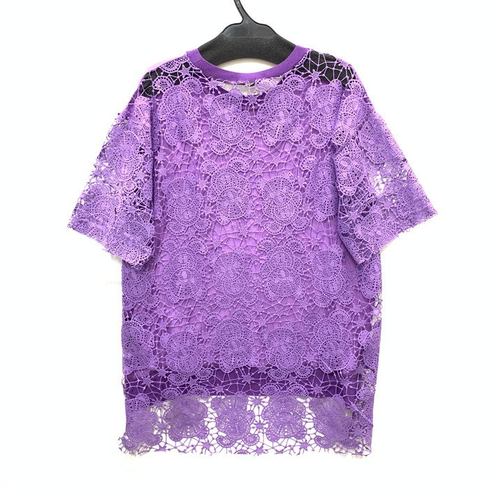 【中古品】【レディース】 HYSTERIC GLAMOUR ヒステリックグラマー バックレースTシャツ 半袖 トップス ブランド 古着 170-240923-gm-6-fuz サイズ：F カラー：パープル 万代Net店