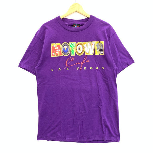 【中古品】【メンズ】 MOTOWN CAFE 半袖Tシャツ カットソー トップス ブランド 古着 145-240608-gm-11-fuz サイズ：L カラー：パープル 万代Net店