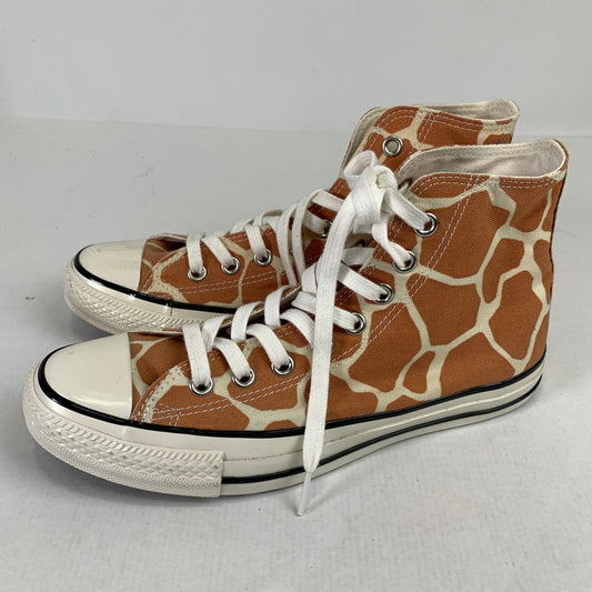 【中古品】【メンズ】 CONVERSE コンバース オールスター ハイカット アニマル ジラフ柄 スニーカー 靴 162-260508-mh-05-fuzh サイズ：25.5cm カラー：ブラウン 万代Net店